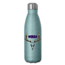 Load image into Gallery viewer, Insulated Stainless Steel Water Bottle - turquoise glitter
