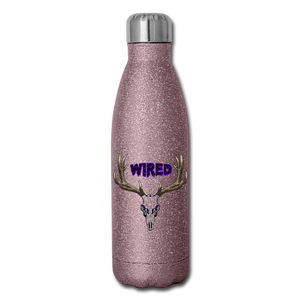 Insulated Stainless Steel Water Bottle - pink glitter