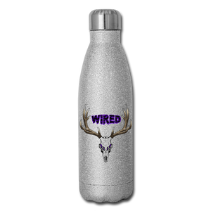 Insulated Stainless Steel Water Bottle - silver glitter