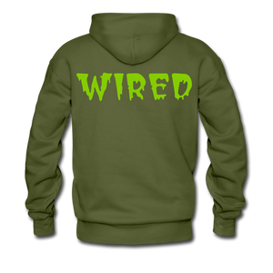 Contrast Hoodie - olive green